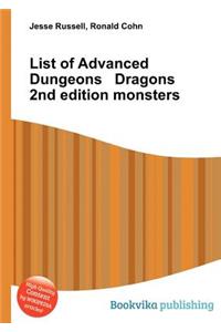 List of Advanced Dungeons Dragons 2nd Edition Monsters