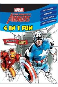 Coloring And Activity: Marvel C And A - Heroes Unite (4 In 1)