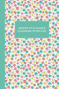 Month At-A-Glance Calendar/To Do List (Daisies-Green)