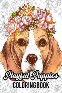 Playful Puppies Coloring Book