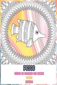Disegni da colorare per bambini - Mandala - Animali - Pesce