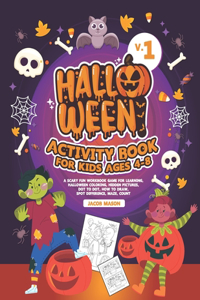 Halloween Activity Book for Kids Ages 4-8 V.1