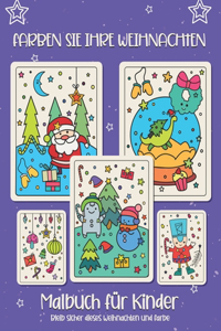 Färben Sie Ihr Weihnachten. Malbuch für Kinder