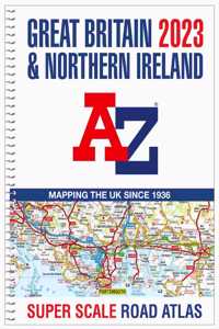 Great Britain A-Z Super Scale Road Atlas 2023 (A3 Spiral)