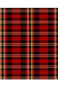 Lumberjack Plaid Tartan Red Black Tan School Composition Book