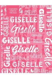 Giselle Wide Ruled Composition Notebook