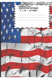 American Flag Composition Notebook