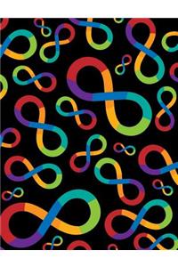 Neurodiversity Infinity Symbol Pattern Notebook