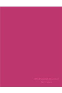 Pink Peacock Feathers Notebook