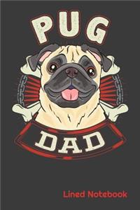 PUG DAD Lined Notebook