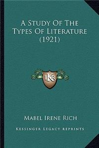 Study of the Types of Literature (1921)