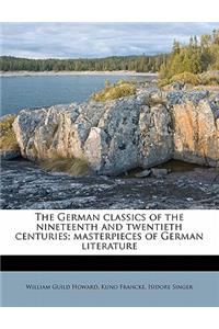 The German classics of the nineteenth and twentieth centuries; masterpieces of German literature Volume 20