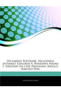 Articles on Upcoming Software, Including