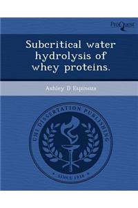 Subcritical Water Hydrolysis of Whey Proteins.