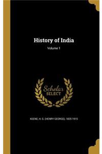 History of India; Volume 1