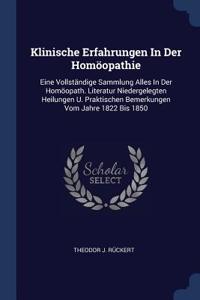 Klinische Erfahrungen In Der Homöopathie