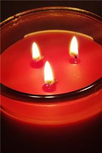 Red Three Wick Candle Journal