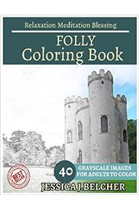 Folly Coloring Book for Adults Relaxation Meditation Blessing: Building Coloring Book , Sketch Books , Relaxation Meditation , Adult Coloring Books