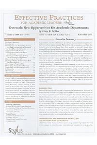 Outreach: New Opportunities for Academic Departments