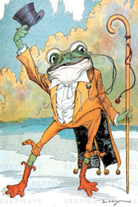 Frog Doffing Hat - Birthday Greeting Card