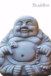 Notizbuch dicker Buddha