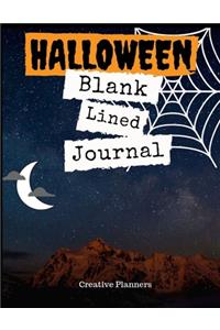 Halloween Blank Lined Journal