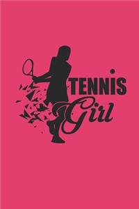 Tennis Girl: Notizbuch für Tennis Spieler Notebook Journal 6x9 squared karo kariert