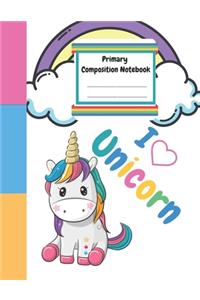 Primary Composition Notebook Unicorn