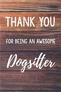 Thank You For Being An Awesome Dogsitter