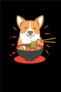 Corgi Eating Ramen