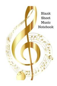 Blank Music Sheet Notebook