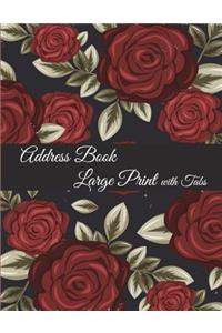 Address Book Large Print with Tabs