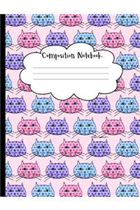Polka Dot Cats School Composition Notebook