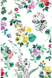 Bullet Journal: Watercolor Floral Design - Notebook with 160 Dot Grid Pages