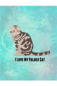 I Love My Foldex Cat: Feline Gift Notebook Journal for Cat Lovers