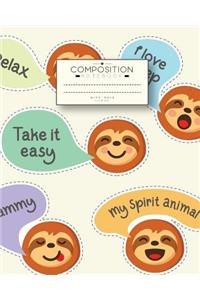 Composition notebook Wide rule