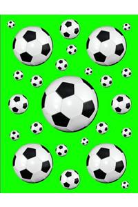 Soccer Notebook Score Keeping Journal Green Journal 150 College Ruled Pages 8.5 X 11