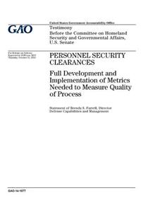 Personnel security clearances