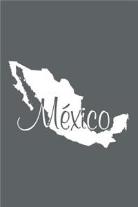 Mexico - Slate Grey Blank Notebook