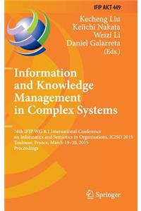 Information and Knowledge Management in Complex Systems