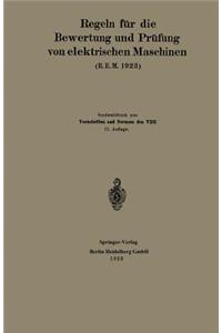 Regeln für die Bewertung und Prüfung von elektrischen Maschinen (R.E.M. 1923)
