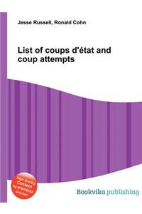 List of Coups d'Etat and Coup Attempts