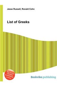 List of Greeks