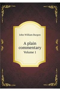 A Plain Commentary Volume 1