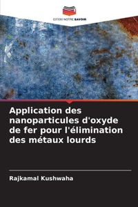 Application des nanoparticules d'oxyde de fer pour l'élimination des métaux lourds