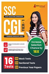 SSC CGL Tier I 2021 Vol. 1 10 Full-length Mock Tests + 3 previous year papers For Complete Preparation