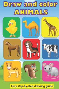 Learn how to draw and color animals for kids