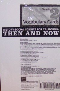 History Social Science 2006 Vocabulary Cards Grade 2