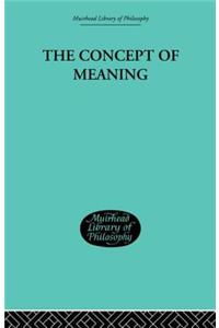 Concept of Meaning