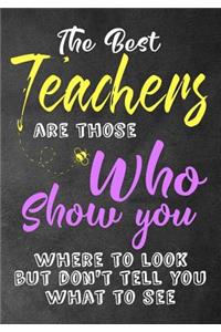 The Best Teachers are those Who Show you where to look but don't tell you what to see